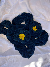 Load image into Gallery viewer, Indigo Silk Velvet Scrunchie
