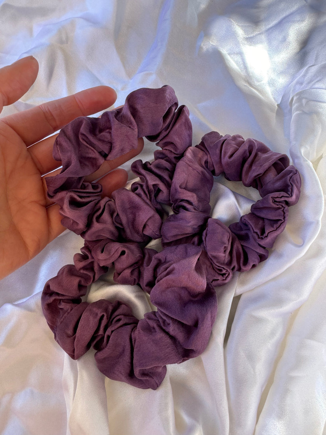 Lilac Silk Scrunchie