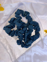 Load image into Gallery viewer, Indigo Silk Scrunchie
