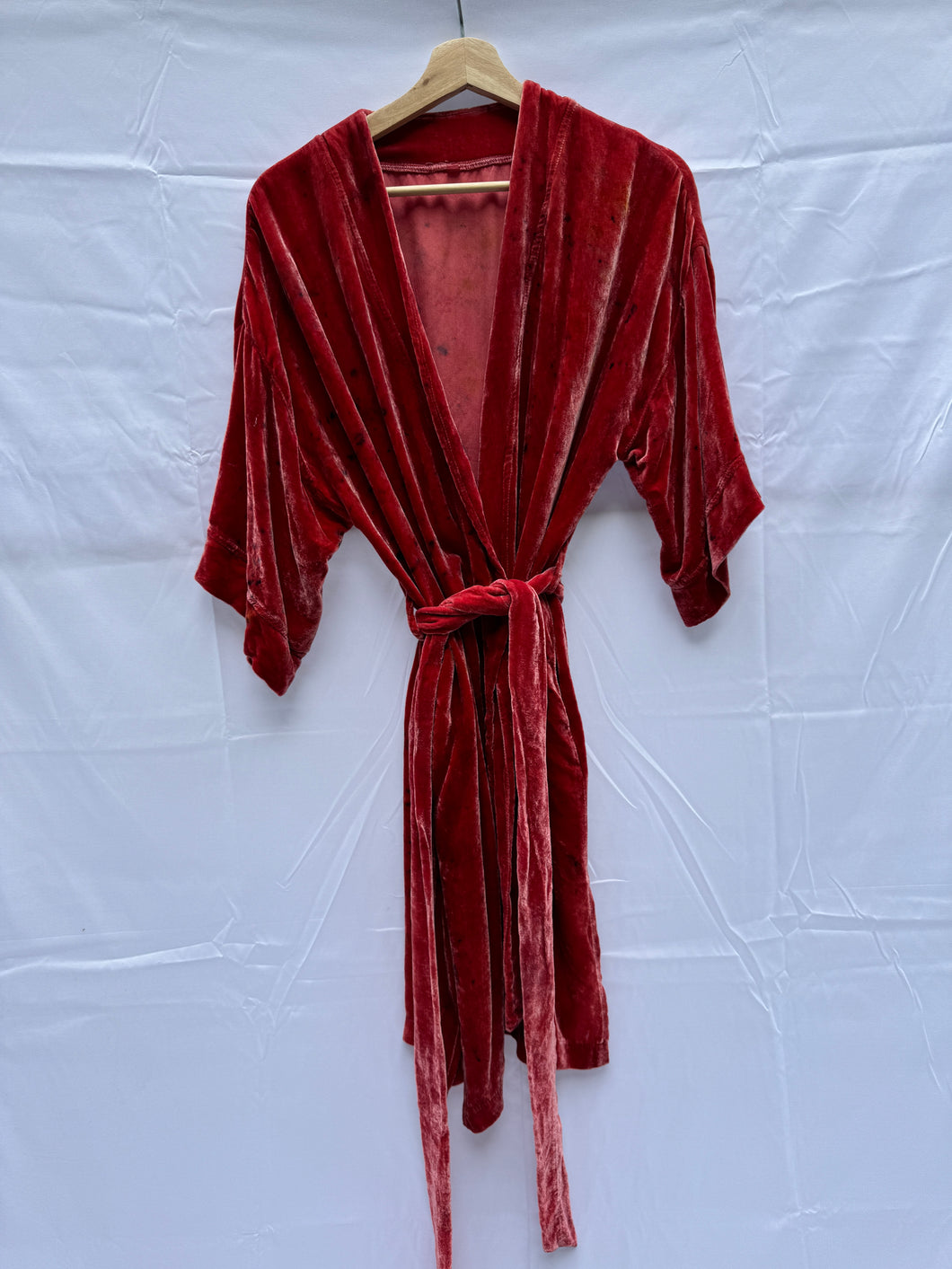 Pure Silk Velvet Robe - size S (open sizing)