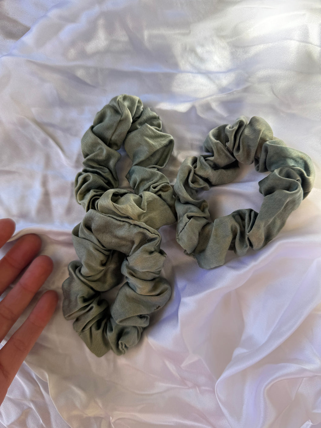 Golden Sea Silk Scrunchie