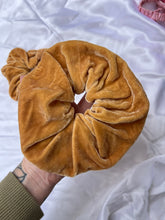 Load image into Gallery viewer, Ochre Silk Velvet Scrunchie
