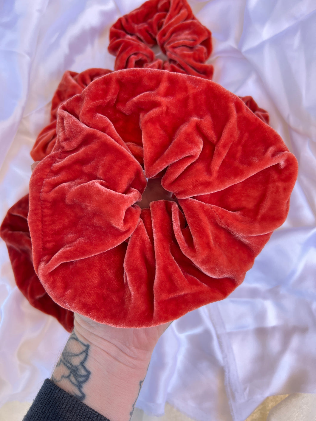 Madder Root Silk Velvet Scrunchie