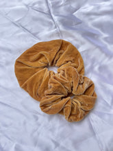 Load image into Gallery viewer, Ochre Silk Velvet Scrunchie
