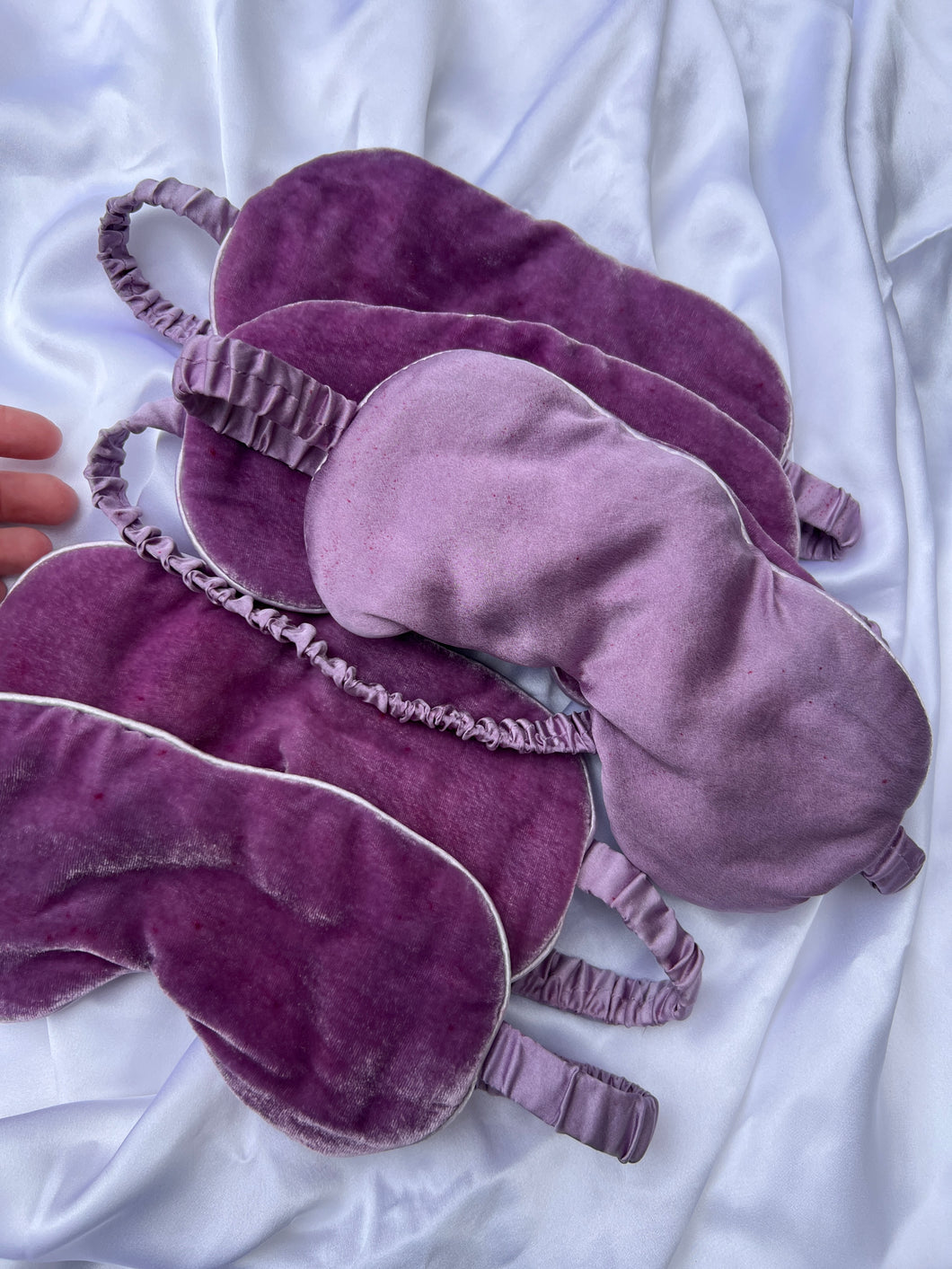 Lilac Silk Velvet Sleep Eye Masks