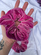 Load image into Gallery viewer, Cochineal Silk Velvet Scrunchie
