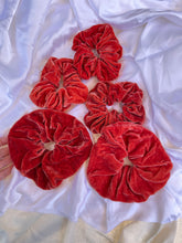 Load image into Gallery viewer, Madder Root Silk Velvet Scrunchie
