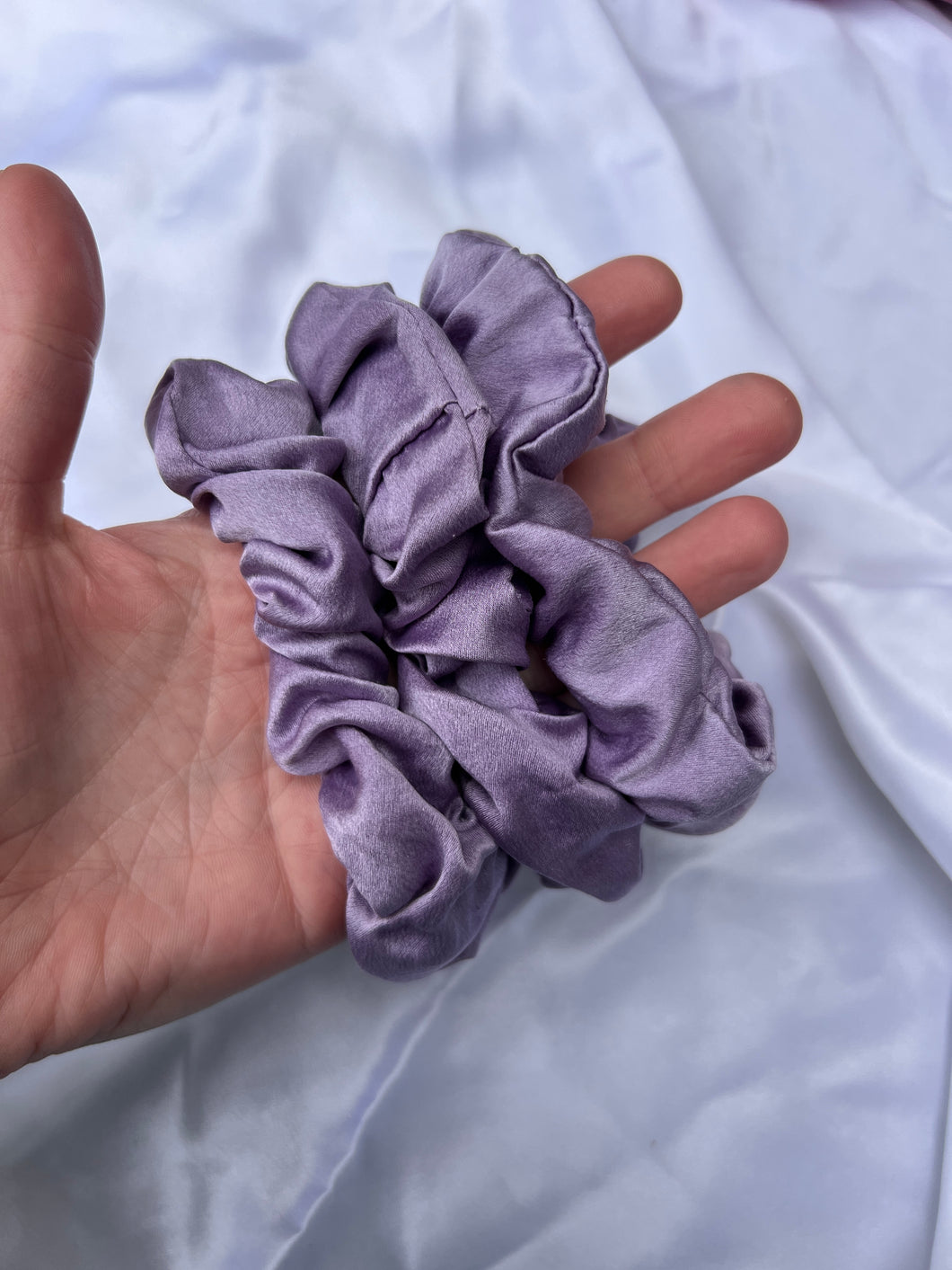 Lavender Silk Scrunchie