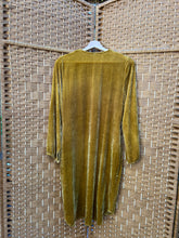 Load image into Gallery viewer, Goldenrod - Silk Velvet Long Sleeve Dress - size S
